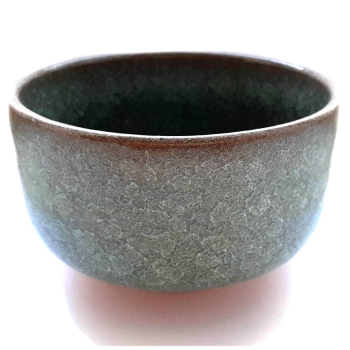 Original japanische Matchaschale dark mint