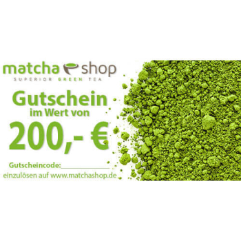 matchashop Gutschein 200 Euro