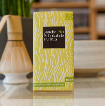 Organic Matcha chocolate - puffed rice